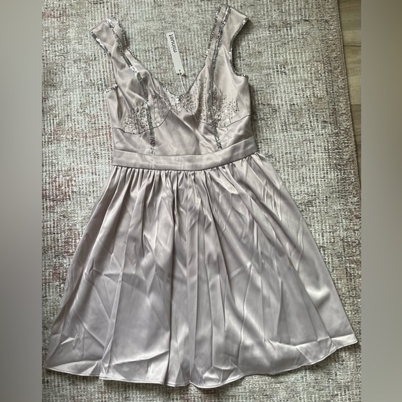 ModCloth Sterling Showers Dress | Balletcore formal dress silky sequins beading - Picture 2 of 15